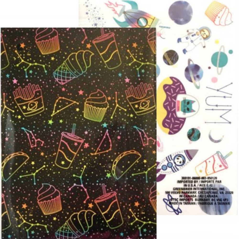 *3/$15* Stars & Junk Food Notebook + Stickers - Picture 2 of 5